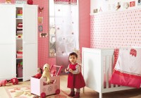 11 Fantastic Baby Nursery Design Ideas by Vertbaudet Pink Wall Polkadot