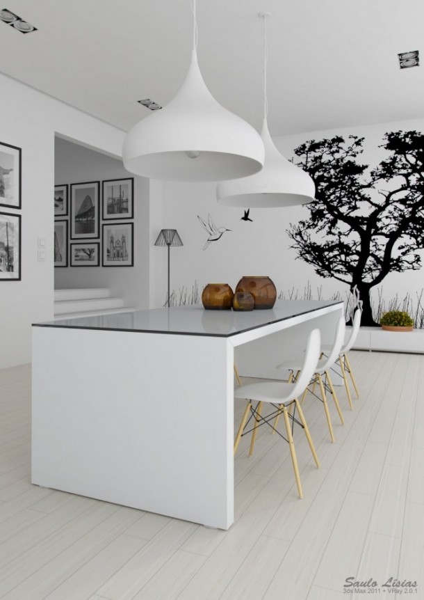 3 Black And White Kitchen 665x940  Black & White Interiors  Picture  17