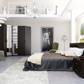 4 Black And White Brown Bedroom Mezzanine 665x419  Black & White Interiors  Picture  16
