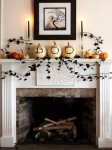 50 Awesome Halloween Decorating Ideas White Fireplace Photo Pumpkins