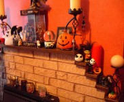 50 Awesome Halloween Decorating Ideas Fresh Orange Fireplace Full Pumpkins