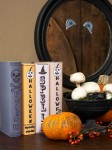 50 Awesome Halloween Decorating Ideas Fireplace cute Pumpkins and Old Books
