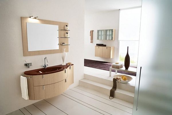 Amazing Bathroom Ideas Bright Brown Glass Shower