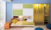 Blue Simple Teen Rooms with Small Space