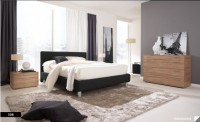 Bright Beautiful Modern Style Bedroom Designs White Black and Grey Wall