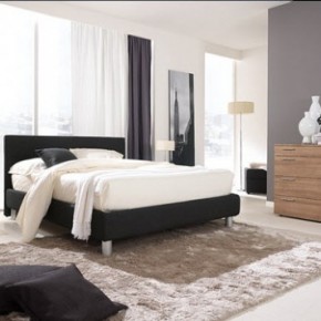 Bright Beautiful Modern Style Bedroom Designs White Black and Grey Wall