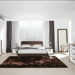 Bright Beautiful Modern Style Bedroom Designs White Wall Big Window