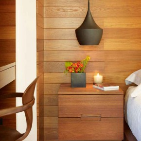 Careful Space Planning Tropical House Interior Bedroom Table View