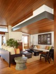Careful Space Planning Tropical House Living Room View