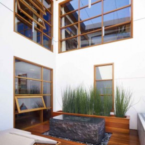 Careful Space Planning Tropical House Lounge With Garden View