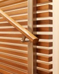 Careful Space Planning Tropical House Wooden Banister