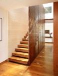 Careful Space Planning Tropical House Wooden Stairs Decor