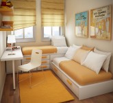 Design Ideas Small Floorspace Kids Rooms Fresh Orange