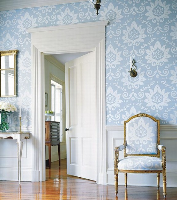 Design Interior French Country Bright Blue White Door