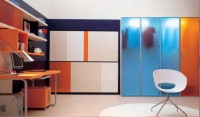 Orange Furniture Teen Rooms with Small Space