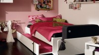 Pink Double Bed Cool and Trendy Teen Room Design Ideas