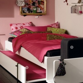 Pink Double Bed Cool and Trendy Teen Room Design Ideas