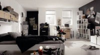 Simple Black White Cool and Trendy Teen Room Design Ideas