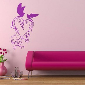 The Best Inspiration Wall Stickers Purple And Pink Birds