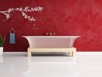 The Best Inspiration Wall Stickers White Branches Bathrooom