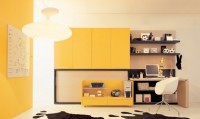 Yellow Fresh Teen Rooms with Small Space