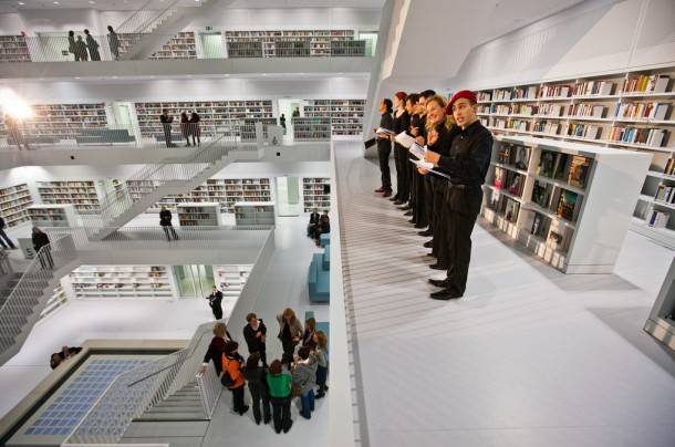 A Choir At The Openning  The New Stuttgart City Library  Wallpaper 9