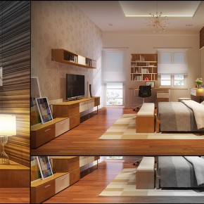 A Warm Bedroom1  Warm and Cozy Rooms Rendered By Yim Lee  Image  8