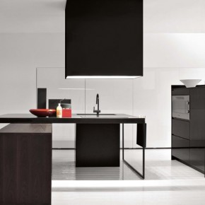 All Black Simple Kitchen Modern Kitchens From Elmar Cucine Image 2
