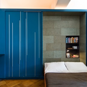 Bed Integrated To Wardorbe  Super Small Apartment Design in Manhattan Photo  3