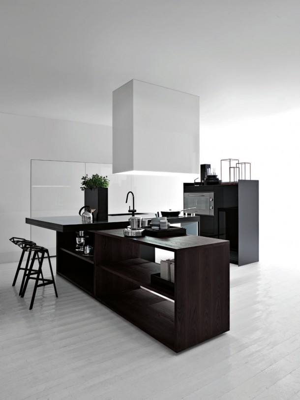 Black And White Kitchen  Modern Kitchens From Elmar Cucine  Picture  1