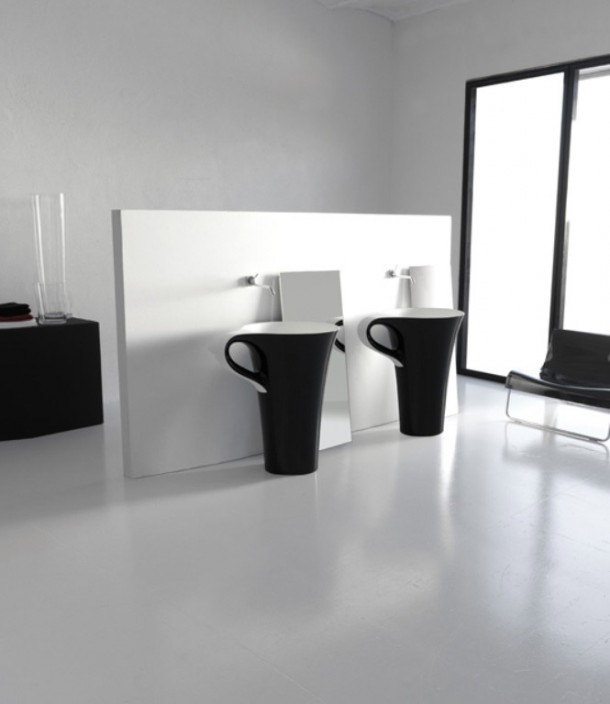 Black Bathroom Basins  Unique Bathrooms by ArtCeram Photo  2