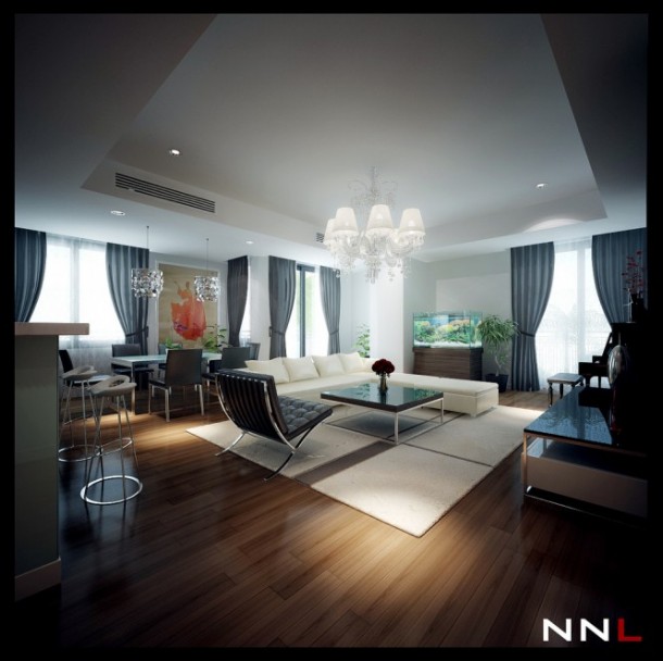 Black White Lounge 665x663  Dream Home Interiors by Open Design Photo  34