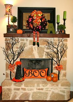 20 Halloween and Autumn Fireplace Ideas Mix Up