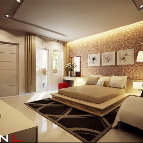 Chic Cream Bedroom  Dream Home Interiors by Open Design Photo  33