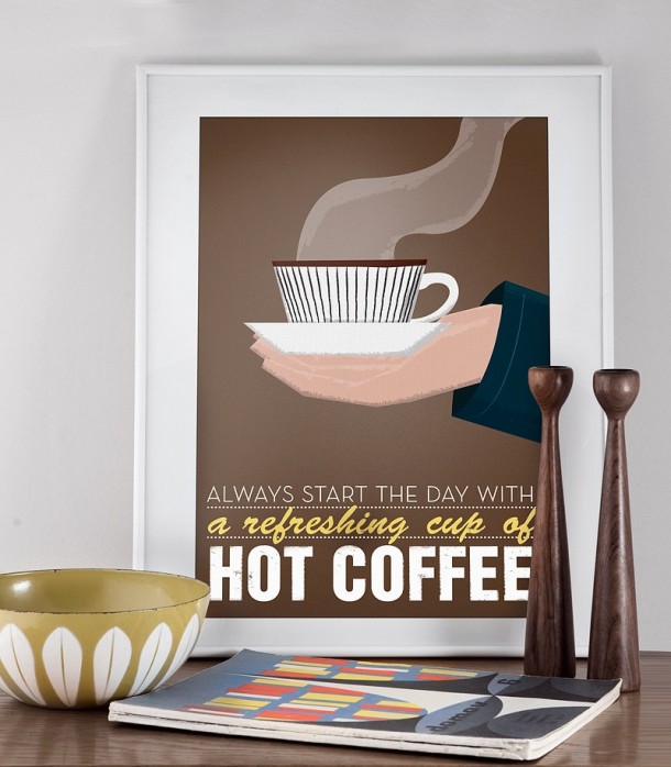 Coffee Poster  Retro Poster Prints  Wallpaper 8