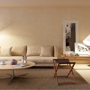 Cream Living Room 665x443  Rendered Minimalist Spaces by Rafael Reis Photo  10