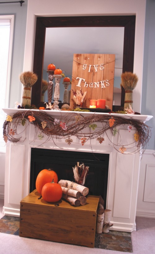 25 Thanksgiving Decoration Ideas for The Fireplace