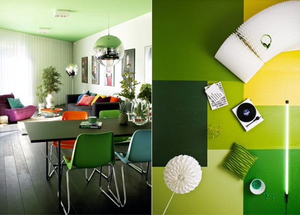 Green Interior Spaces  Splashes of colour in white interiors  Picture  3