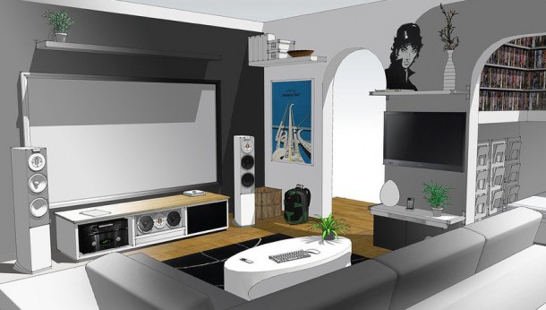 Home Entertainment System Sketch Up  A Massive Home Entertainment Setup  Image  1
