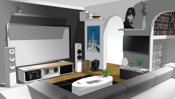 Home Entertainment System Sketch Up A Massive Home Entertainment Setup Image 1