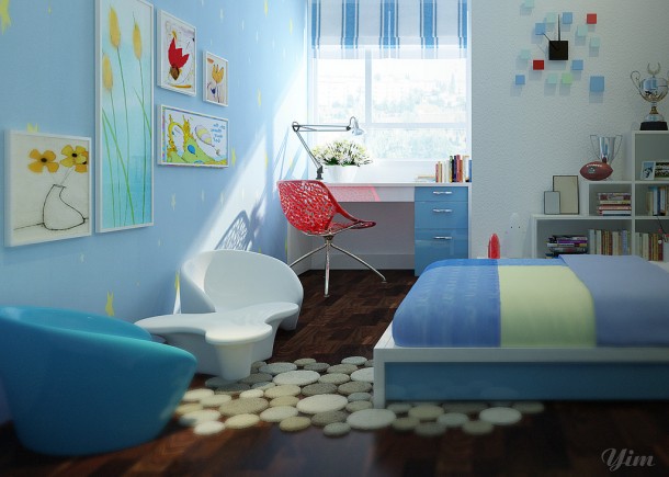 Kids Bedroom1  Warm and Cozy Rooms Rendered By Yim Lee  Pict  13