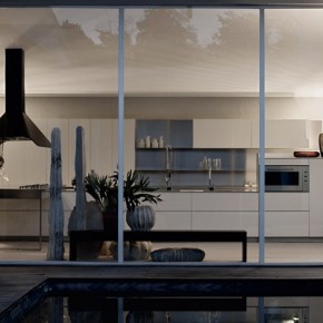 Large Warmer Kitchen At Night Modern Kitchens From Elmar Cucine Pict 8