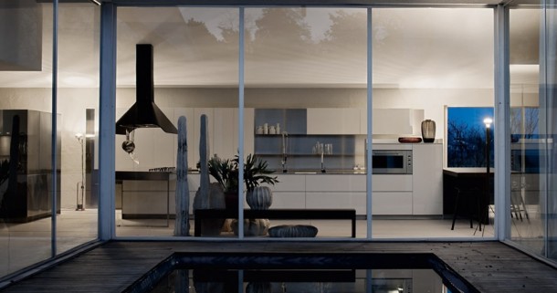 Large Warmer Kitchen At Night  Modern Kitchens From Elmar Cucine  Pict  8