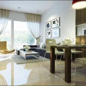 Living Room And Dining Room Space1  Warm and Cozy Rooms Rendered By Yim Lee  Image  3