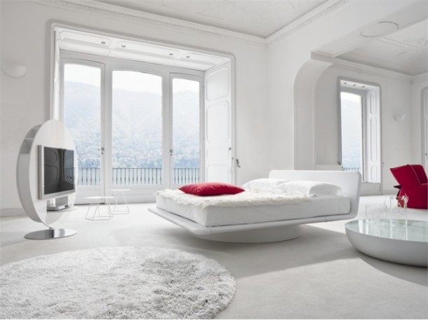Luxury White Red Bedroom2 665x499  Luxury Beds from Bonaldo  Wallpaper 1