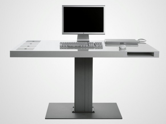Milk Wireless Desk 582x434  11 Modern Minimalist Computer Desks  Pict  6