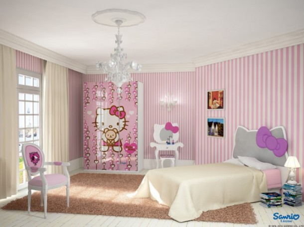 Pink Hello Kitty Room 665x498 Poster Print Kids Rooms Wallpaper 6