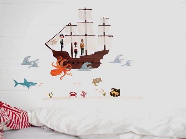 Pirate Sea Creatures Wall Stickers  Kids Wall Stickers  Pict  10