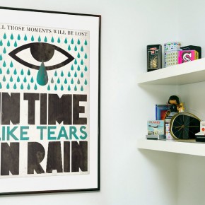 Rain Print  Retro Poster Prints  Wallpaper 12