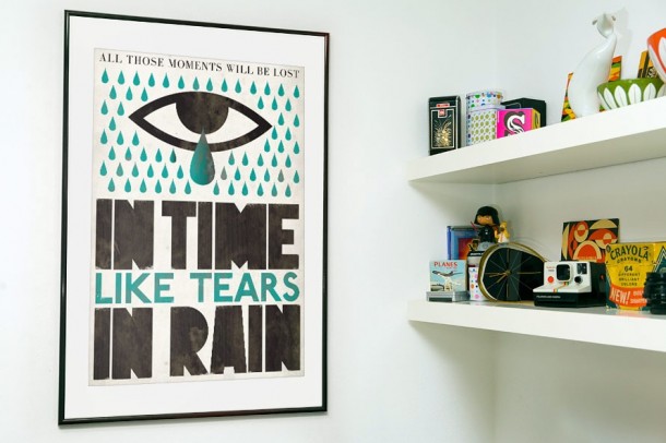 Rain Print  Retro Poster Prints  Wallpaper 12